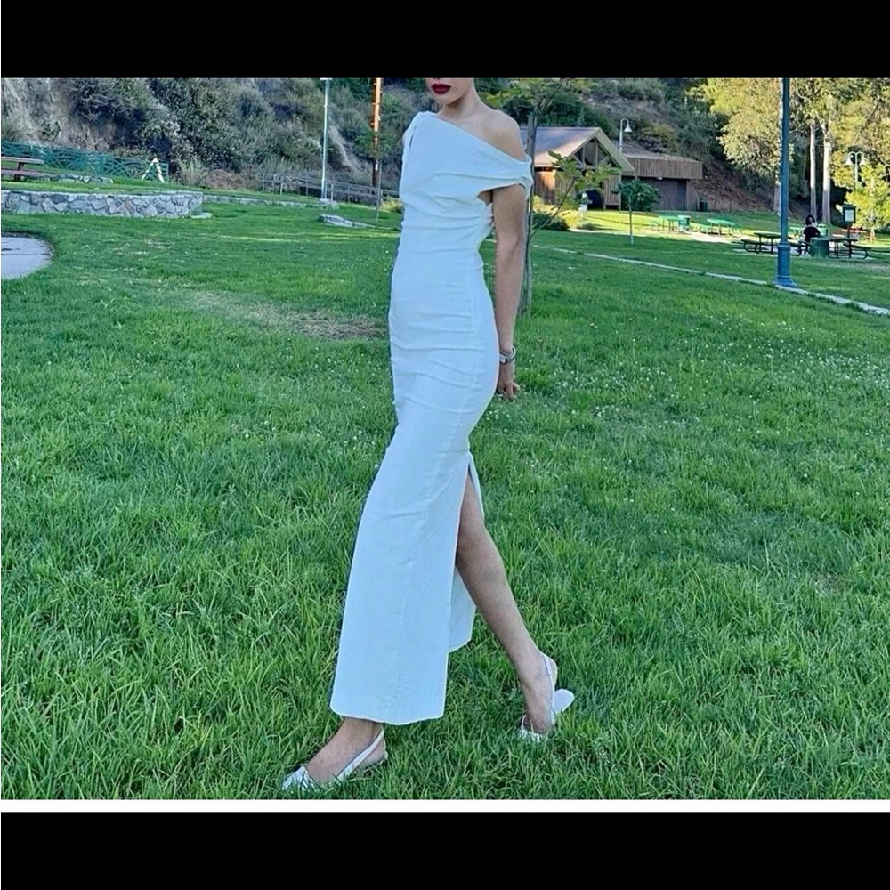 Elegant White Off-Shoulder Dress